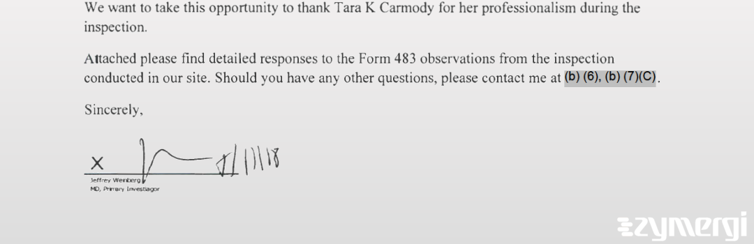 Tara K. Carmody FDA Investigator 