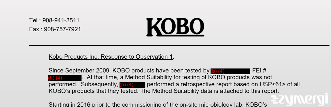 FDANews 483R Kobo Products, Inc Aug 18 2020 top