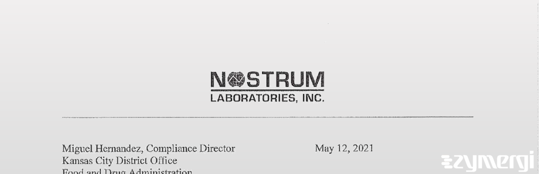 FDANews 483R Nostrum Laboratories, Inc. Apr 21 2021 top
