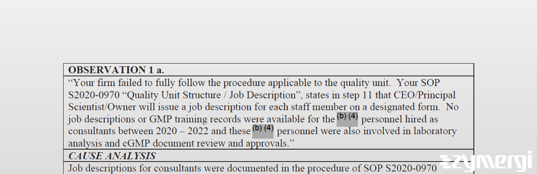 FDANews 483R Syenz Laboratory, LLC Sep 30 2022 top