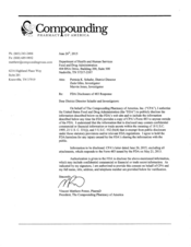 FDAzilla 483 Response The Compounding Pharmacy of America | May 2015