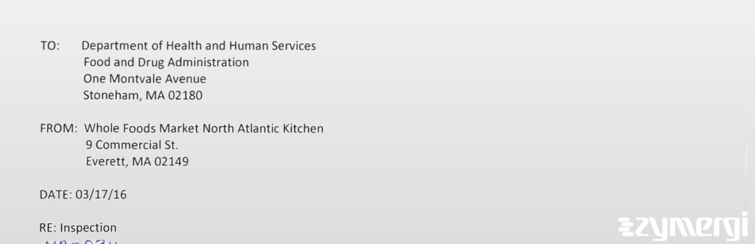 FDANews 483R Whole Foods Market North Atlantic Kitchen Feb 26 2016 top