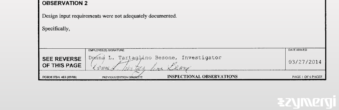 Donna L. Besone FDA Investigator