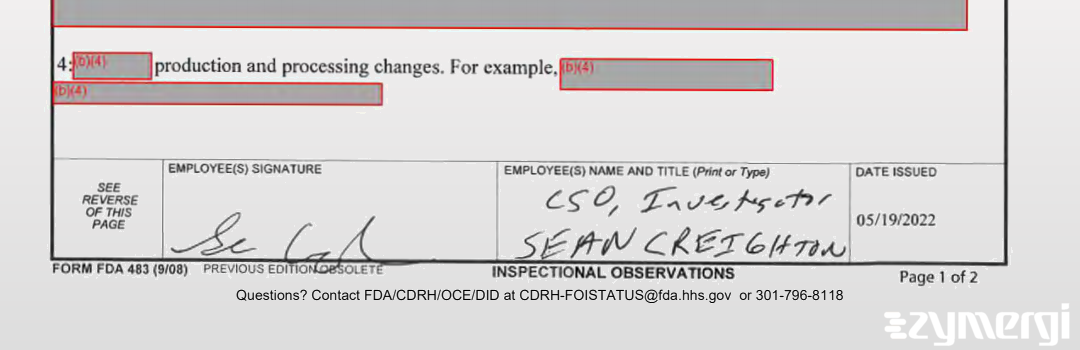 Sean T. Creighton FDA Investigator 