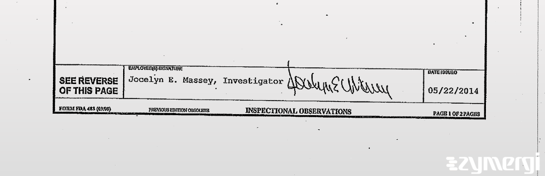 Jocelyn E. Massey FDA Investigator 