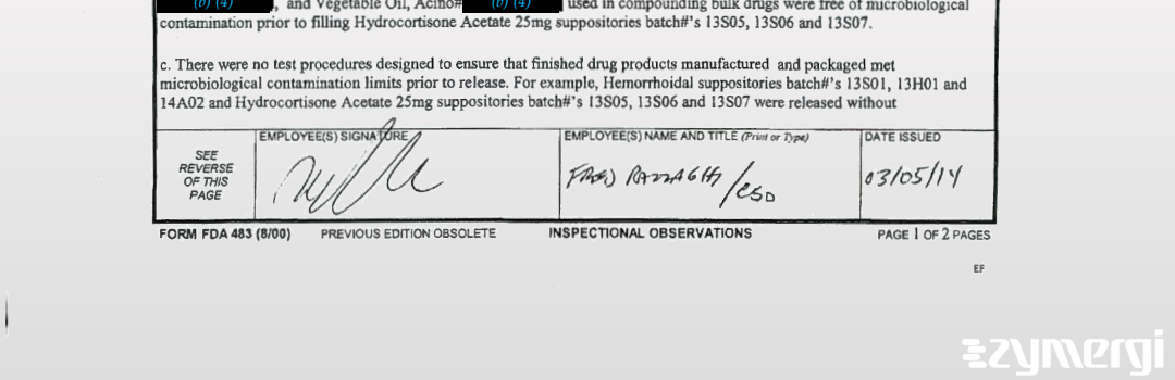 Frederick Razzaghi FDA Investigator 