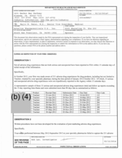 FDAzilla FDA 483 Actelion Pharmaceuticals U.S | Feb 2014