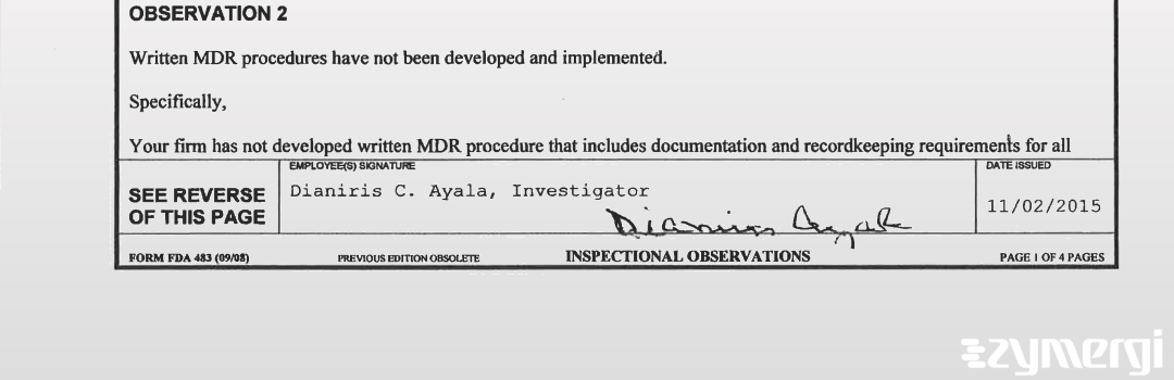 Dianiris C. Ayala FDA Investigator 