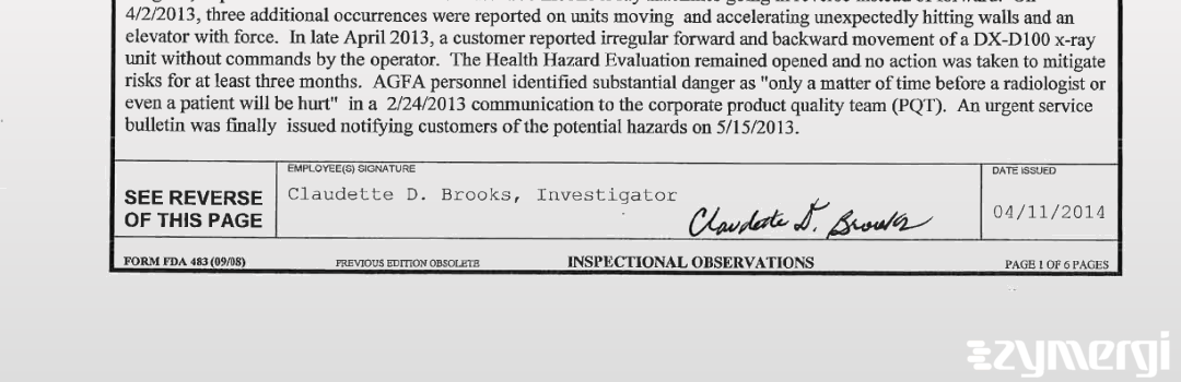 Claudette D. Brooks FDA Investigator
