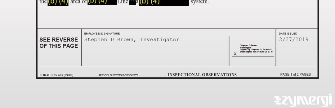 Stephen D. Brown FDA Investigator