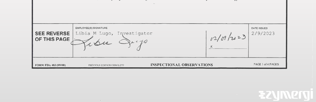 Libia M. Lugo FDA Investigator