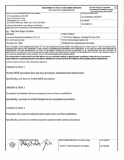 FDAzilla FDA 483 American Dental Sleep Medicine, IP, Wexford | 2018