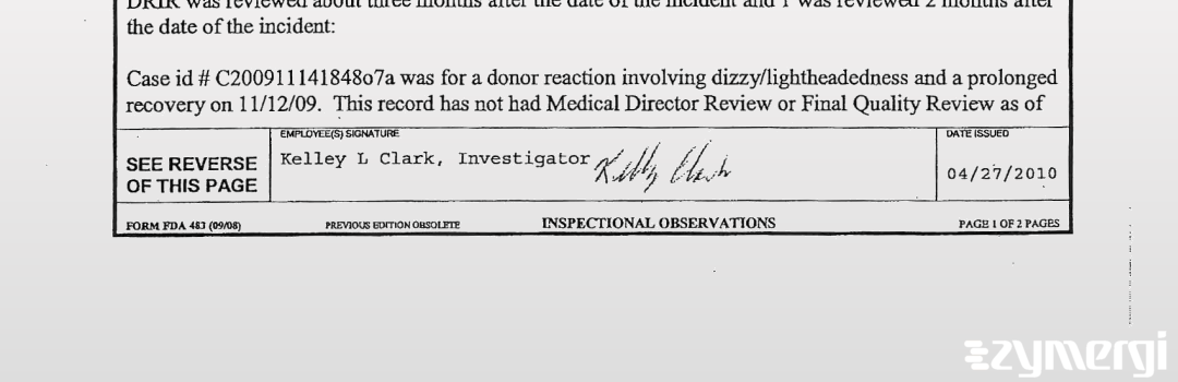 Kelley L. Clark FDA Investigator