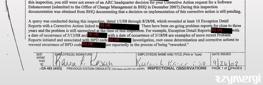 Karen L. Kosar FDA Investigator