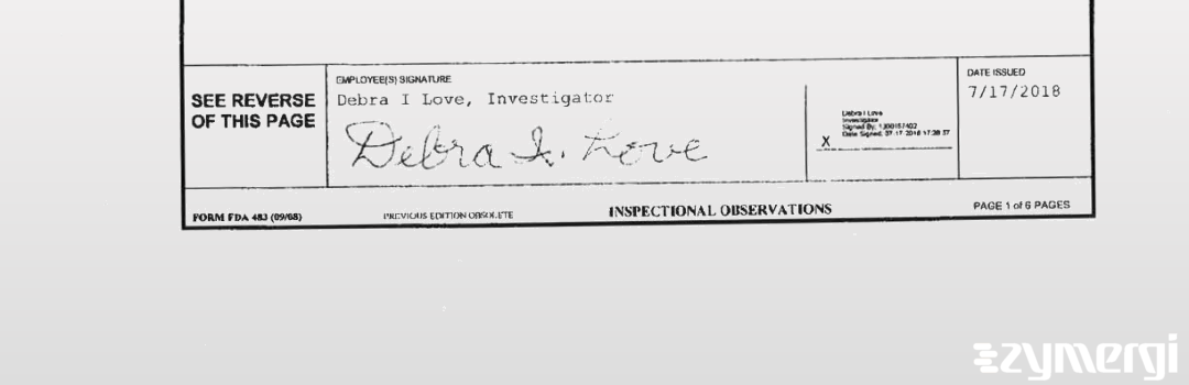 Debra I. Love FDA Investigator