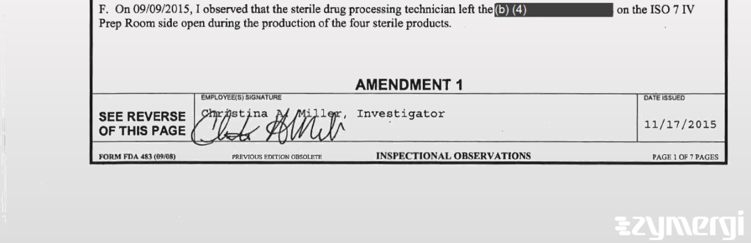 Christina A. Miller FDA Investigator 