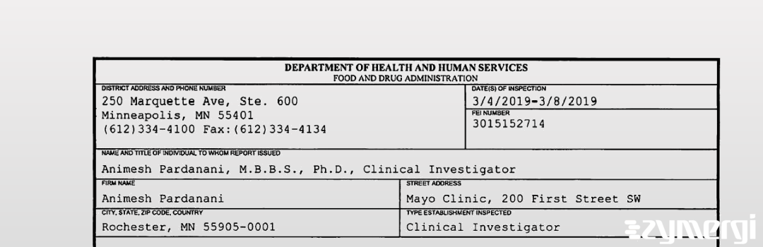 FDANews 483 Animesh Pardanani Mar 8 2019 top