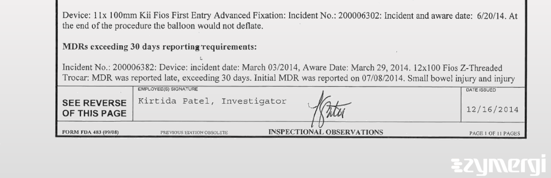 Kirtida Patel FDA Investigator 