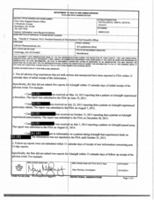 FDAzilla FDA 483 ARIAD Pharmaceuticals, Cambridge | October 2014