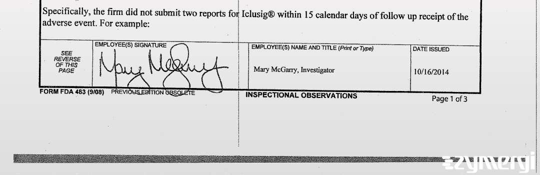 Mary-Jeanet McGarry FDA Investigator 
