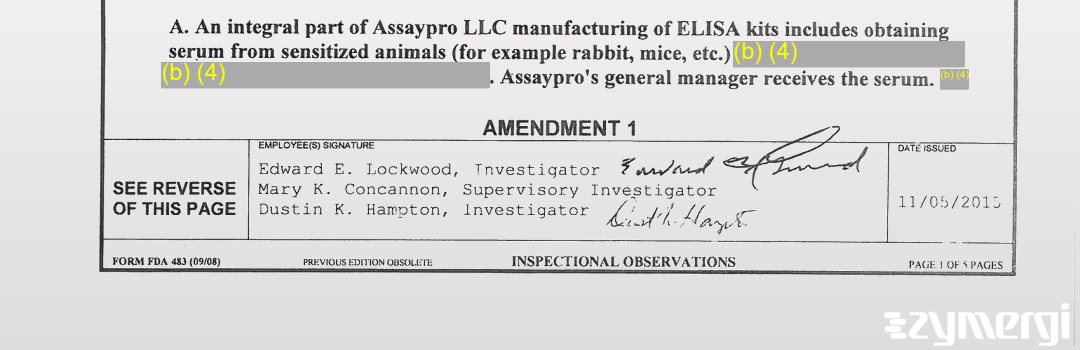 Edward E. Lockwood FDA Investigator Dustin K. Hampton FDA Investigator