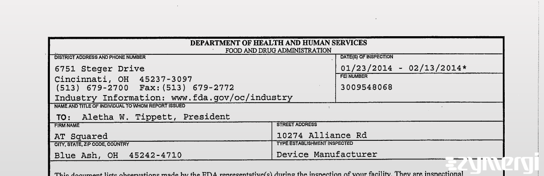 FDANews 483 AT Squared Feb 13 2014 top