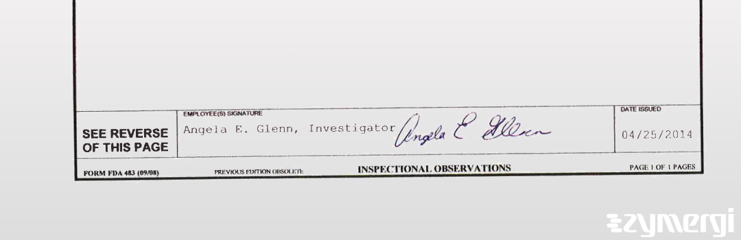 Angela E. Glenn FDA Investigator 