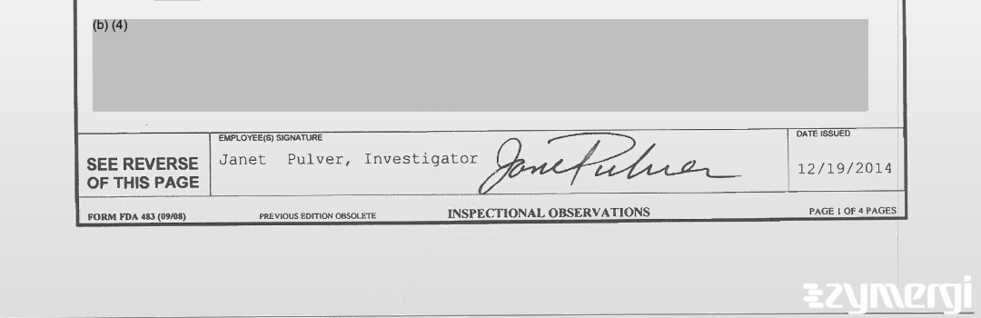 Janet Pulver FDA Investigator 