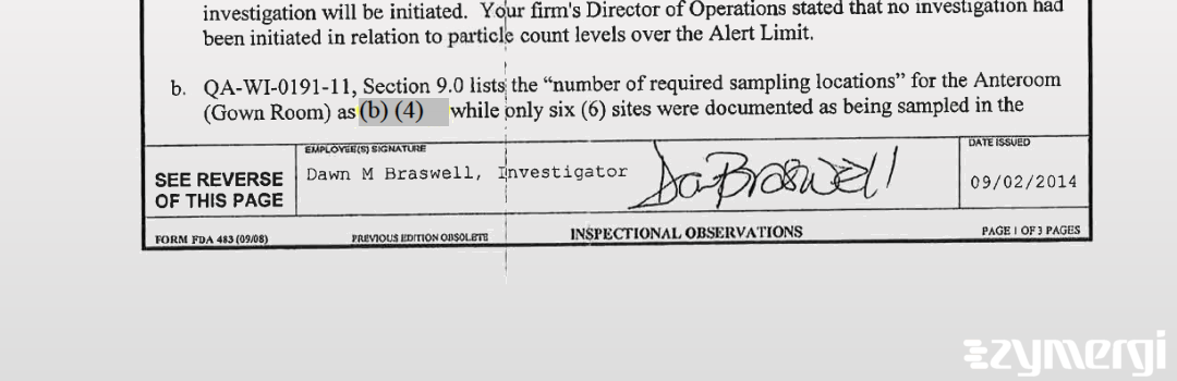 Dawn M. Braswell FDA Investigator 