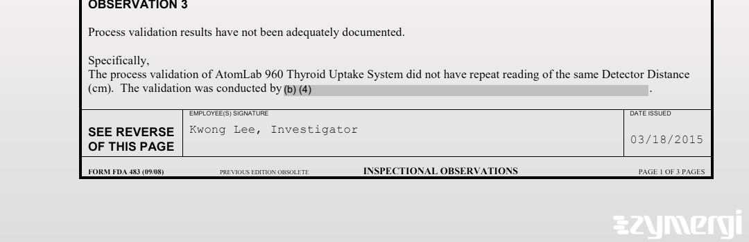 Kwong P. Lee FDA Investigator 