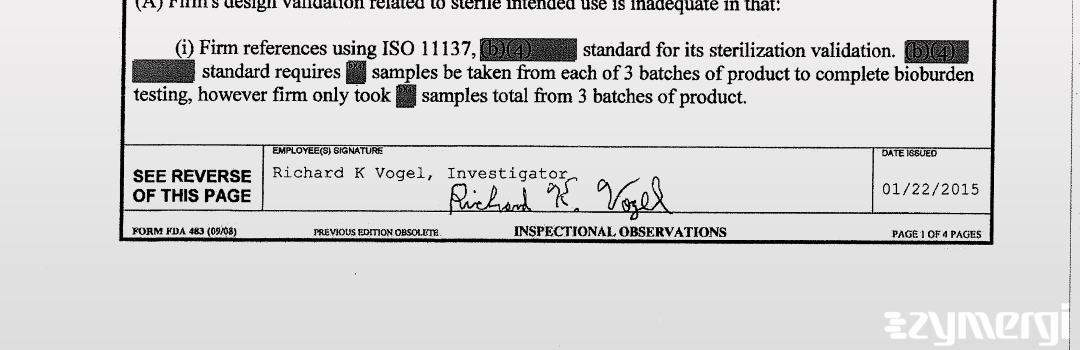 Richard K. Vogel FDA Investigator