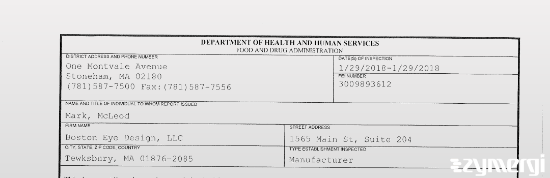 FDANews 483 Boston Eye Design, LLC Jan 29 2018 top
