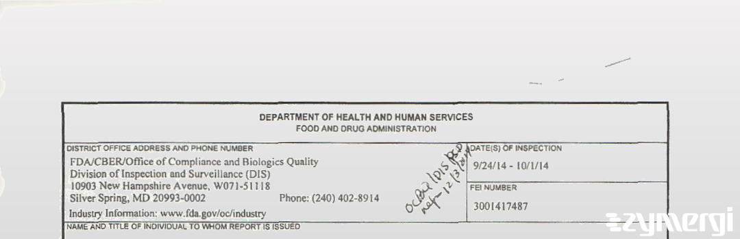 FDANews 483 BTG International Inc Oct 1 2014 top