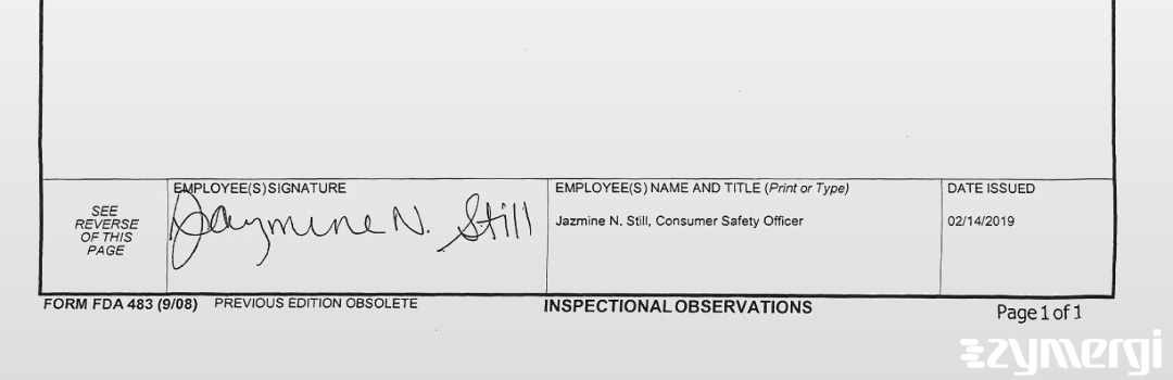 Jazmine N. Still FDA Investigator 