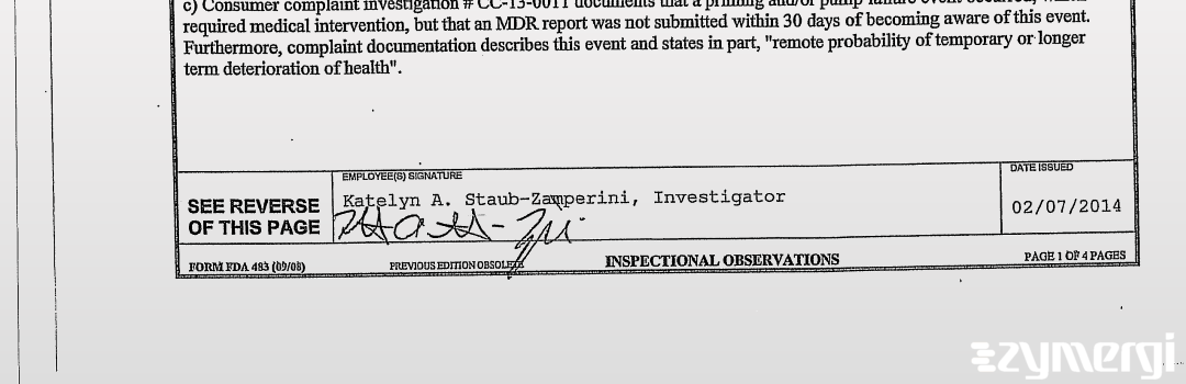 Katelyn A. Staub-Zamperini FDA Investigator 