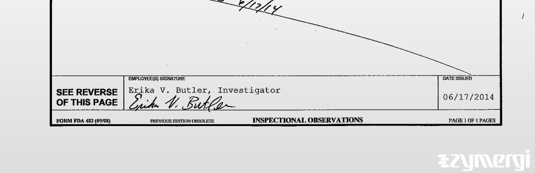 Erika V. Butler FDA Investigator 