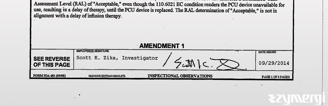 Scott K. Zika FDA Investigator 