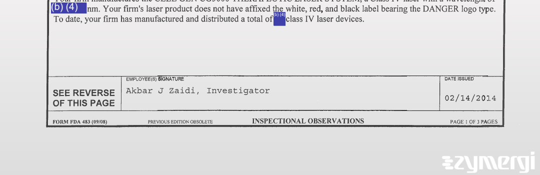 Akbar J. Zaidi FDA Investigator 