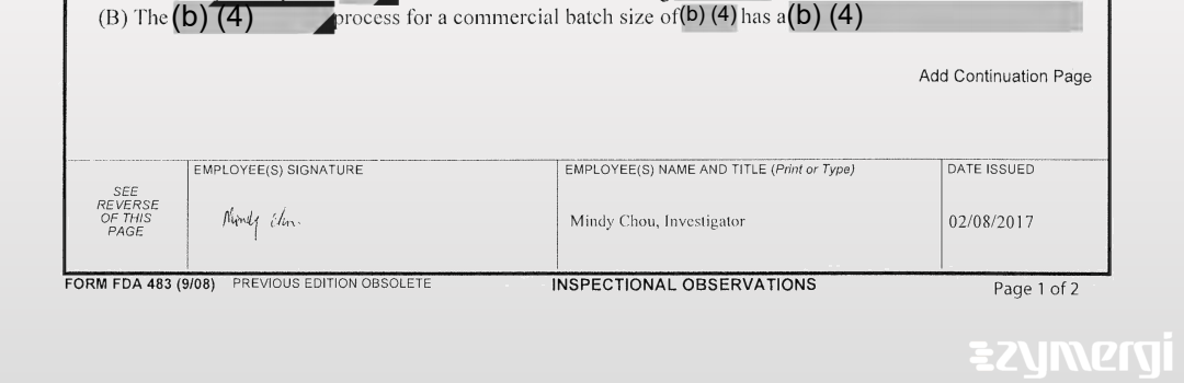 Mindy M. Chou FDA Investigator 
