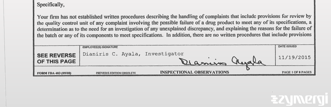 Dianiris C. Ayala FDA Investigator 