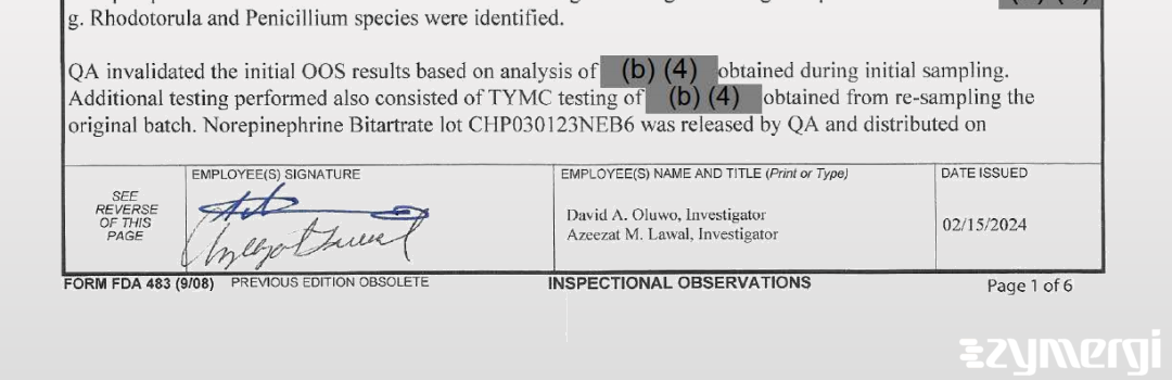 David A. Oluwo FDA Investigator Johnny D. Nwankwo FDA Investigator Azeezat M. Lawal FDA Investigator Nelson N. Ayangho FDA Investigator 