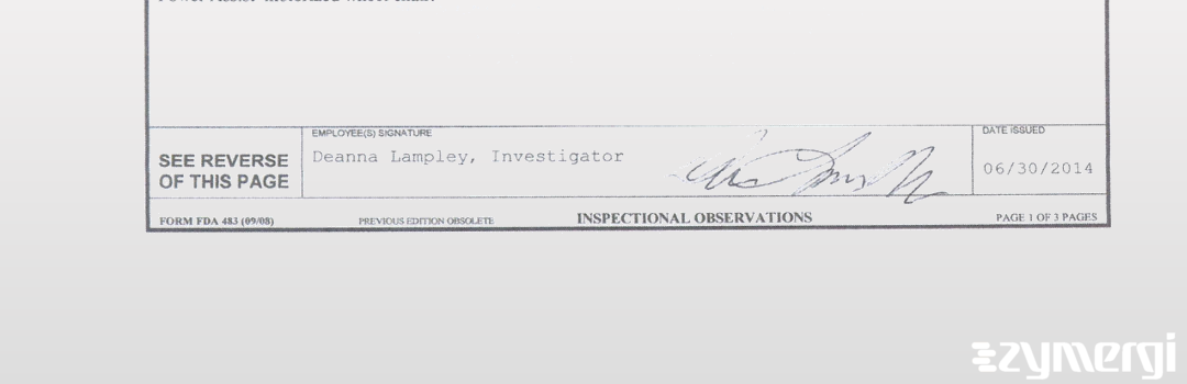 Deanna L. Lampley FDA Investigator 