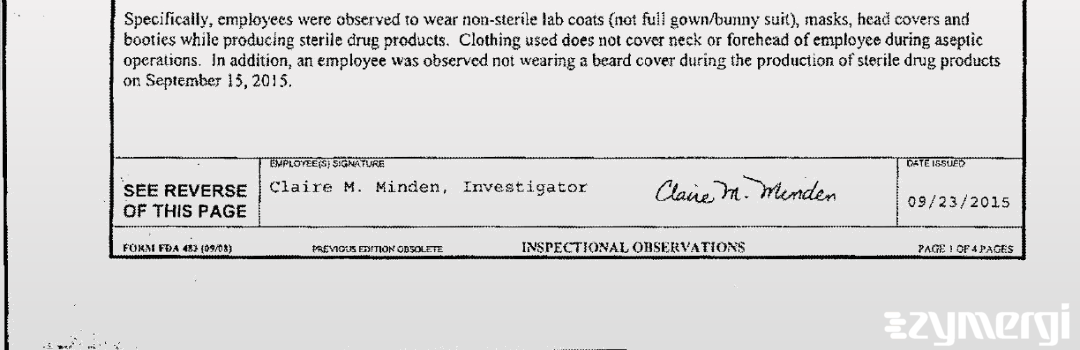 Claire M. Minden FDA Investigator 