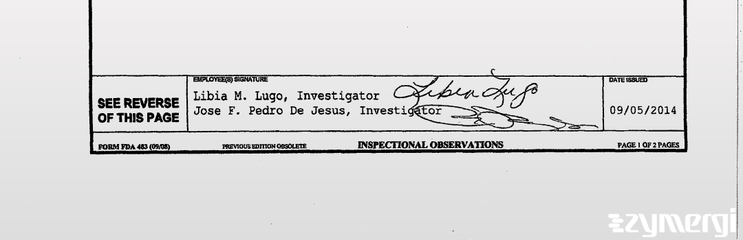 Libia M. Lugo FDA Investigator 