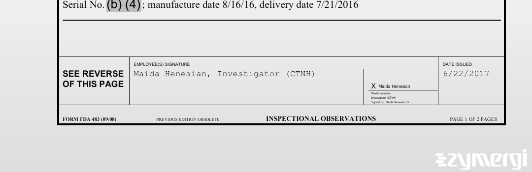 Maida Henesian FDA Investigator