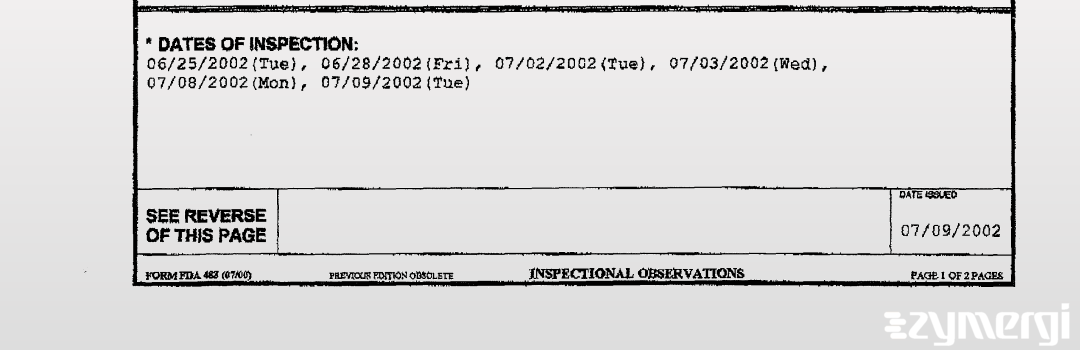 Eric W. Anderson FDA Investigator 