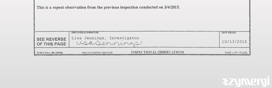 Lisa R. Jennings FDA Investigator 