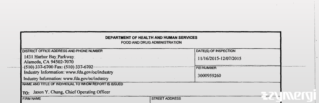 FDANews 483 Cs Bio Company Dec 7 2015 top
