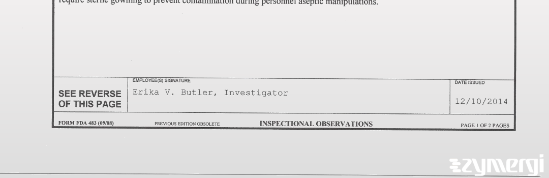 Erika V. Butler FDA Investigator 