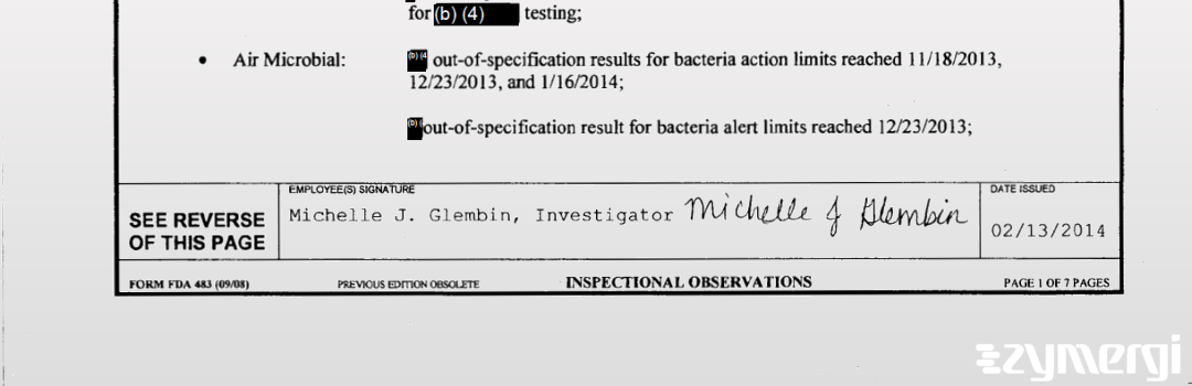 Michelle J. Glembin FDA Investigator 